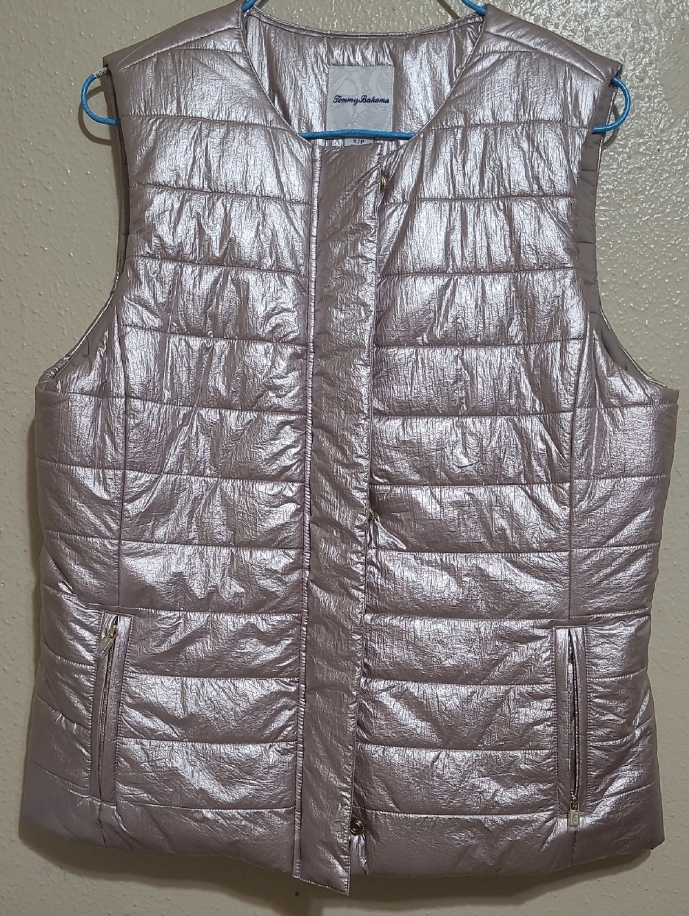Tommy Bahama Shimmering Rose-Quartz Quilted Vest
